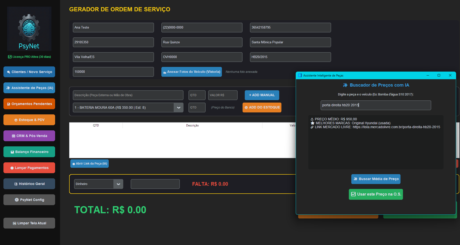 Assistente de IA para Peças